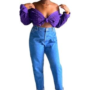 VINTAGE GAP PURPLE CORDUROY BUTTON UP - SZ M